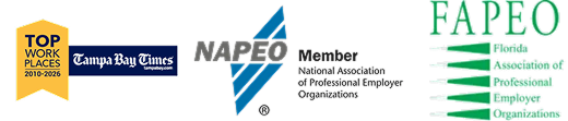 Top Place To Work 2010-2026, NAPEO, FAPEO logos