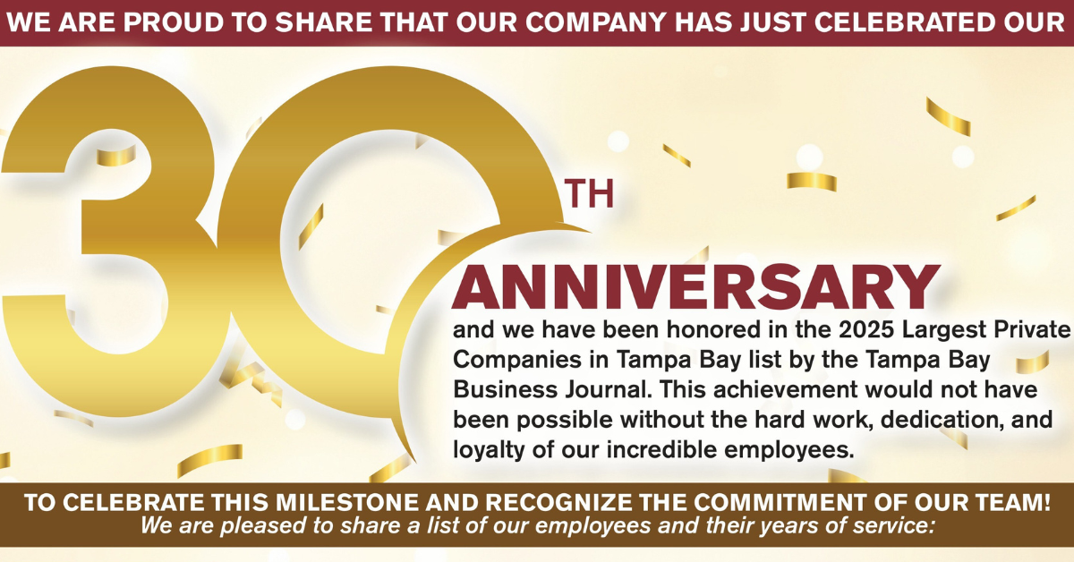 SPLI honored in the 2025 Largest Private Companies by Tampa Bay Business Journal