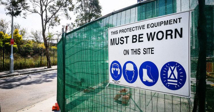 PPE jobsite Warning Sign
