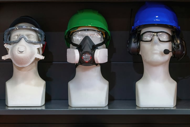 PPE gear on mannequins
