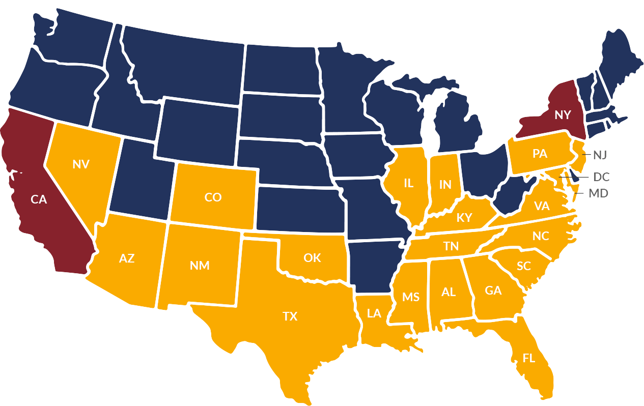 PEO coverage map